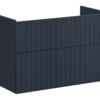 VitrA Root Groove 100cm 2 Drawer Washbasin Unit - Matt Dark Blue