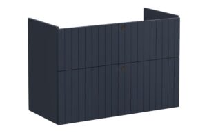 VitrA Root Groove 100cm 2 Drawer Washbasin Unit - Matt Dark Blue