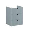 VitrA Root Groove 60cm 3 Drawer Washbasin Unit - Matt Fjord Green