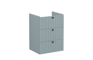 VitrA Root Groove 60cm 3 Drawer Washbasin Unit - Matt Fjord Green