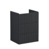 VitrA Root Groove 60cm 3 Drawer Washbasin Unit - Matt Graphite