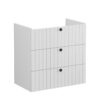 VitrA Root Groove 80cm 3 Drawer Washbasin Unit - Matt Light Grey