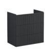 VitrA Root Groove 80cm 3 Drawer Washbasin Unit - Matt Graphite