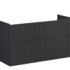 VitrA Root Groove 120cm 4 Drawer Washbasin Unit - Matt Graphite