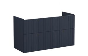 VitrA Root Groove 120cm 4 Drawer Washbasin Unit - Matt Dark Blue
