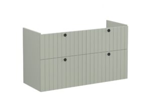VitrA Root Groove 120cm 4 Drawer Washbasin Unit - Matt Retro Green