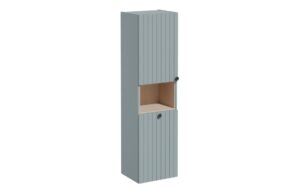 VitrA Root Groove 40cm 2 Door Semi-Tall Unit w/Laundry Basket (LH Hinge) - Matt Fjord Green