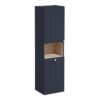 VitrA Root Groove 40cm 2 Door Semi-Tall Unit w/Laundry Basket (LH Hinge) - Matt Dark Blue