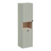VitrA Root Groove 40cm 2 Door Semi-Tall Unit w/Laundry Basket (LH Hinge) - Matt Retro Green