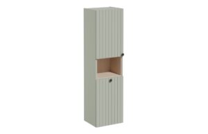 VitrA Root Groove 40cm 2 Door Semi-Tall Unit w/Laundry Basket (LH Hinge) - Matt Retro Green
