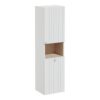 VitrA Root Groove 40cm 2 Door Semi-Tall Unit w/Laundry Basket (RH Hinge) - Matt Light Grey