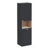 VitrA Root Groove 40cm 2 Door Semi-Tall Unit w/Laundry Basket (RH Hinge) - Matt Graphite
