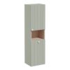 VitrA Root Groove 40cm 2 Door Semi-Tall Unit w/Laundry Basket (RH Hinge) - Matt Retro Green