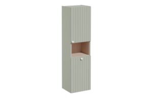 VitrA Root Groove 40cm 2 Door Semi-Tall Unit w/Laundry Basket (RH Hinge) - Matt Retro Green