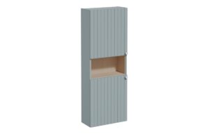 VitrA Root Groove 55cm 2 Door Semi-Tall Unit (LH Hinge) - Matt Fjord Green