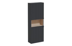 VitrA Root Groove 55cm 2 Door Semi-Tall Unit (LH Hinge) - Matt Graphite