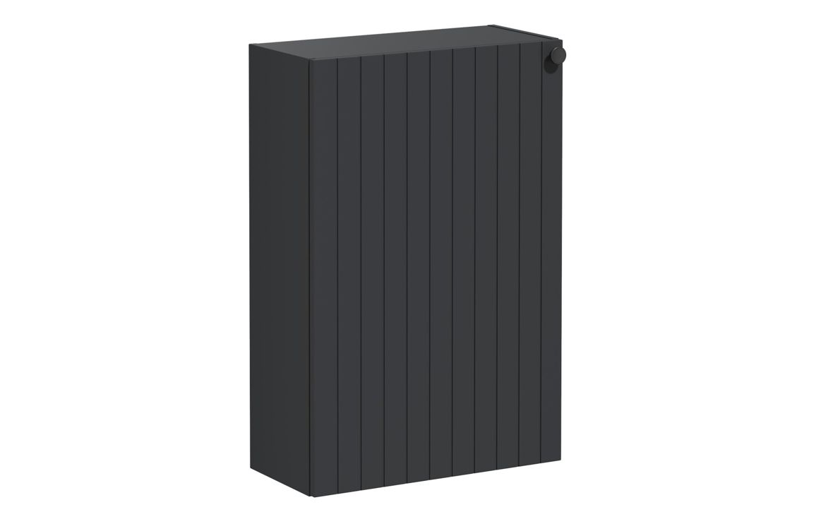 VitrA Root Groove 55cm 1 Door Slim Lower/Base Unit (LH Hinge) - Matt Graphite