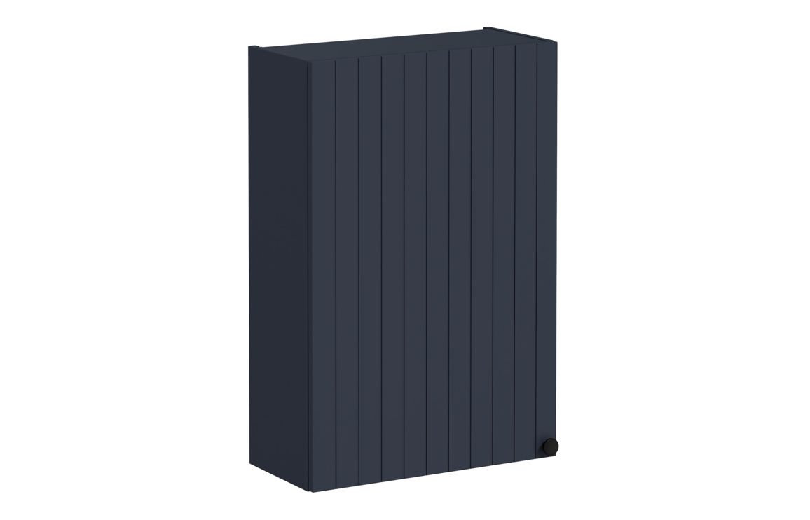 VitrA Root Groove 60cm 1 Door Upper/Wall Unit (LH Hinge) - Matt Dark Blue