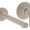 VitrA Origin Wall Mounted 2-Hole Basin Mixer - Brushed Nickel