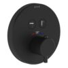 VitrA Aquacontrol Round Concealed Thermostatic 2-Way Bath Mixer - Matt Black