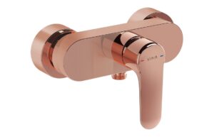 VitrA Root Round Wall Mounted Shower Mixer - Soft Gold