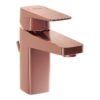 VitrA Root Square Compact Basin Mixer w/Waste Lever - Soft Copper