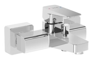 VitrA Root Square Wall Mounted Bath/Shower Mixer - Chrome