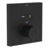 VitrA Aquacontrol Square Concealed Thermostatic 2-Way Bath Mixer - Matt Black