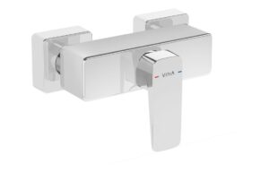 VitrA Root Square Wall Mounted Shower Mixer Valve - Matt Black