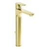 VitrA Root Round Tall Basin Mixer w/Waste Lever - Soft Gold