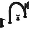 VitrA Origin Classic 4-Hole Bath/Shower Mixer - Matt Black