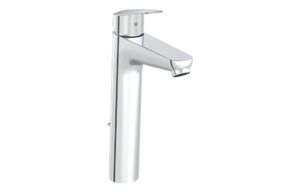 VitrA Flow Round Tall Basin Mixer w/Waste Lever - Chrome