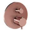 VitrA Root Round Integrated Thermostatic Bath/Shower Mixer Valve - Soft Gold