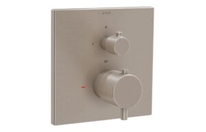 VitrA Root Square Integrated Thermostatic 2-Way Shower Mixer Valve - Chrome