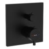 VitrA Root Square Integrated Thermostatic 2-Way Shower Mixer Valve - Matt Black