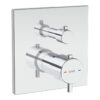 VitrA Root Square Integrated Thermostatic 2-Way Shower Mixer Valve - Soft Copper