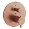 VitrA Aquaheat Integrated Thermostatic Shower Mixer Valve - Brushed Bronze