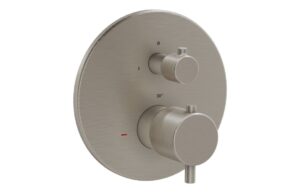 VitrA Root Square Integrated Thermostatic 1-Way Shower Mixer Valve - Matt Black