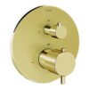 VitrA Root Square Integrated Thermostatic 1-Way Shower Mixer Valve - Brushed Nickel