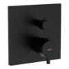 VitrA Root Square Integrated Thermostatic 1-Way Shower Mixer Valve - Matt Black