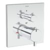 VitrA Root Square Integrated Thermostatic 1-Way Shower Mixer Valve - Soft Copper