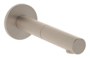 VitrA Origin Touch Free Wall Mounted Short Basin Mixer (Mains) - Brushed Nickel