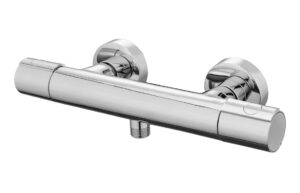 VitrA Aquaheat Round Thermostatic 1-Way Shower Mixer - Chrome