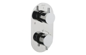 VitrA Aquaheat Soft Square Thermostatic 1-Way Shower Mixer - Chrome