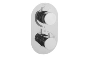VitrA Aquaheat Round Thermostatic 2-Way Shower Mixer - Chrome