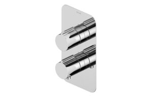 VitrA Aquaheat Square Thermostatic 1-Way Shower Mixer - Chrome