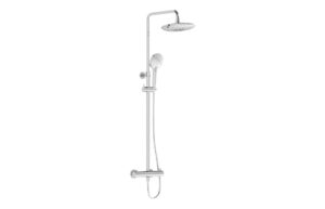 VitrA Aquaheat Bliss 240 Thermostatic Shower Column w/2-Function Overhead - Matt Black
