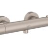VitrA Aqua Core Round Thermostatic Shower Mixer - Brushed Nickel