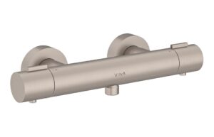 VitrA Aqua Core Round Thermostatic Shower Mixer - Matt Black