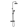 VitrA Aqua Core Round Mixer Shower w/200mm Showerhead & Handshower - Matt Black